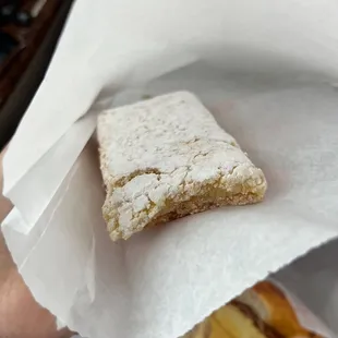 Lemon bar, was OK