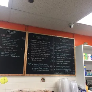Lunch and Breakfast specials.