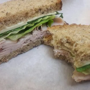 Turkey, lettuce &amp; cheese on multigrain!