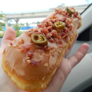 Maple bacon jalapeño bar donut.