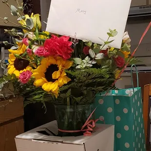 Mothers Day 2021 flower arrangement.