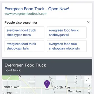 the location of evergreen food truck