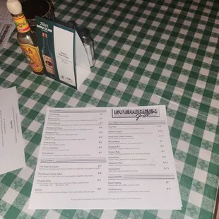 Food menu