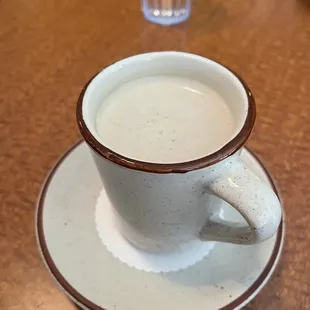 Vending machine quality don&apos;t order. Vanilla cappuccino