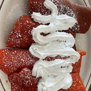 Crepe kids wanted strawberry crepe this was a fail the yogurt ruined it.