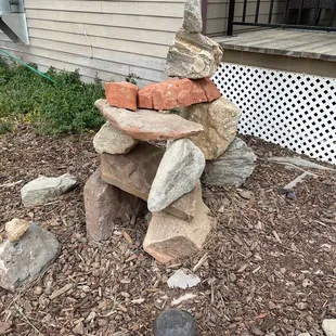 This really cool rock creation, I was told was made by one of the owners children! So cool!