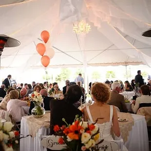 Our on site tent to ensure comfort for your guests!