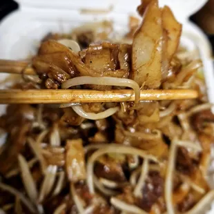 7-26-24. Close up of Chow Fun Noodles