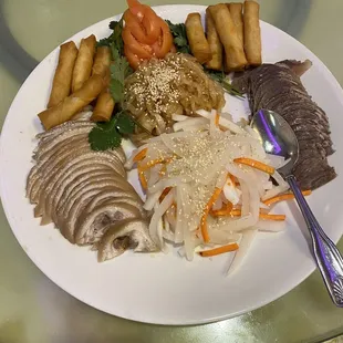 a plate of food on a table