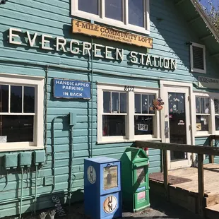 the front of the building