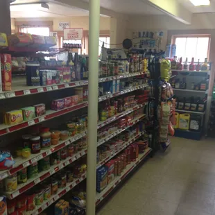 Shelving with convenience foods