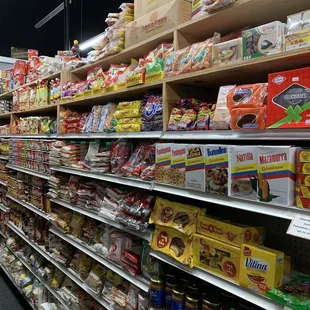 shelves of food and condiments