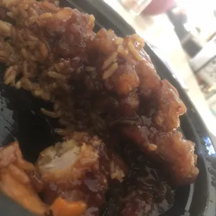 Orange chicken-- so good I forgot to take a picture before I began to eat