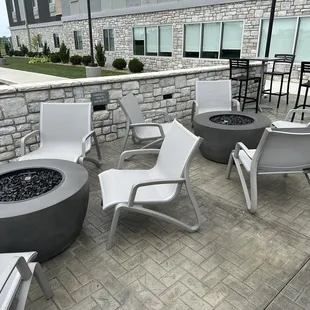 Fire pits for guest use.