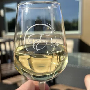 Monogrammed glasses, nice touch