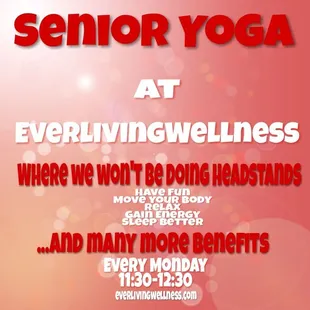 Senior Yoga at EverlivingWellness