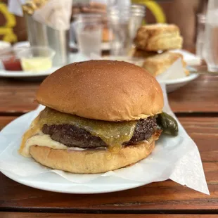 single patty burger - v good