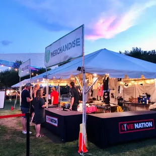 Merch tent
