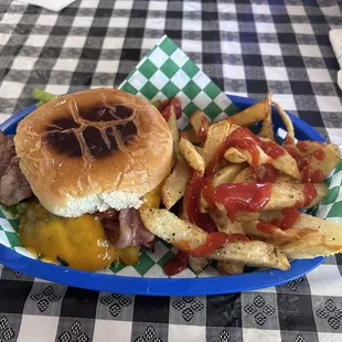 Cheddar and Bacon burger.