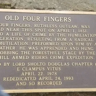 Historical marker out front which turned out to be fictional.