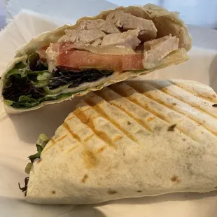 Roasted chicken wrap