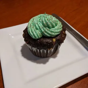 Mint chocolate cupcake.