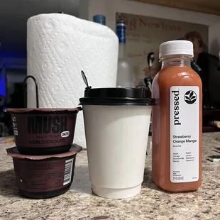 Oats are the bomb, tea was awesome (they made mine with honey), juice was good.