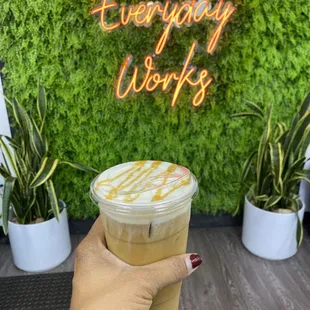 Toffee sweet foam cold brew