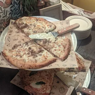 The pizzas kept rolling until we couldn't eat another slice!