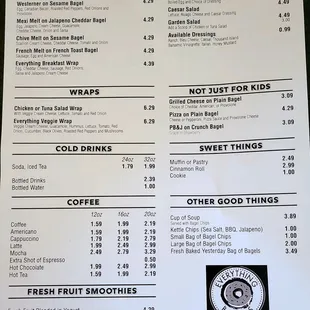 Menu back