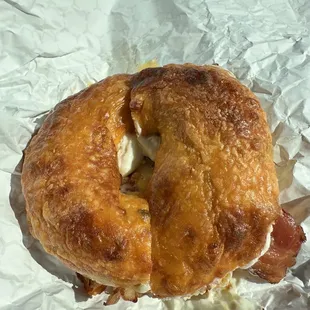 Jalapeño cheddar breakfast bagel