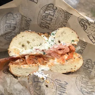 Lox on everything bagel