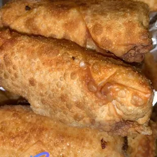 Homemade ground turkey egg rolls
