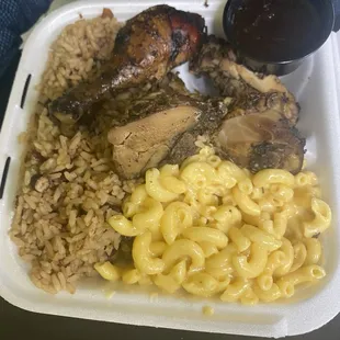 Jerk Chicken, Mac &amp; Cheese