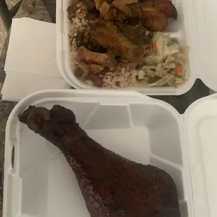 Ox tails turkey leg it was delicious - clda used more sauce and less bone ..