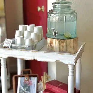 Dessert bar inside