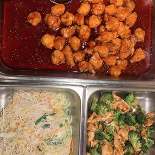 chicken wings and fried chicken, interior