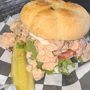 Jive Turkey (1/2 turkey salad/ 1/2 shrimp salad)