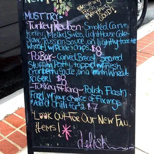 Everything Turkey (menu)