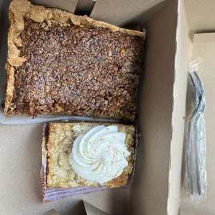 Pecan bars and pumpkin bars.