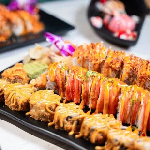 a variety of sushi