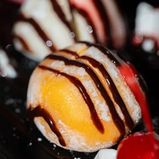 a close up of a dessert