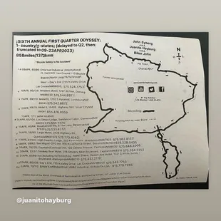 Exterior: bikeroute map