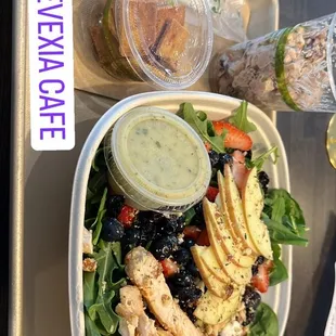 Fruit salad with chicken