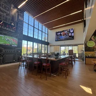 the bar and seating area