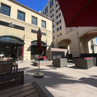 outdoor seating area