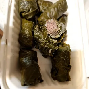 Stuffed grape leaves with beef
