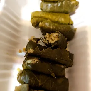 Stuffed grape leaves with rice