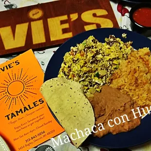 a plate of mexican food