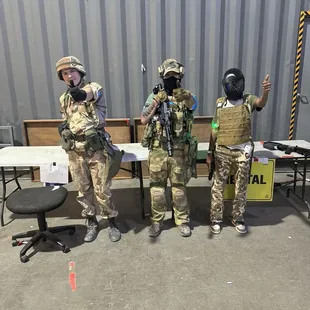 My son didn't want to stand in the middle. I can say on this day he became a man